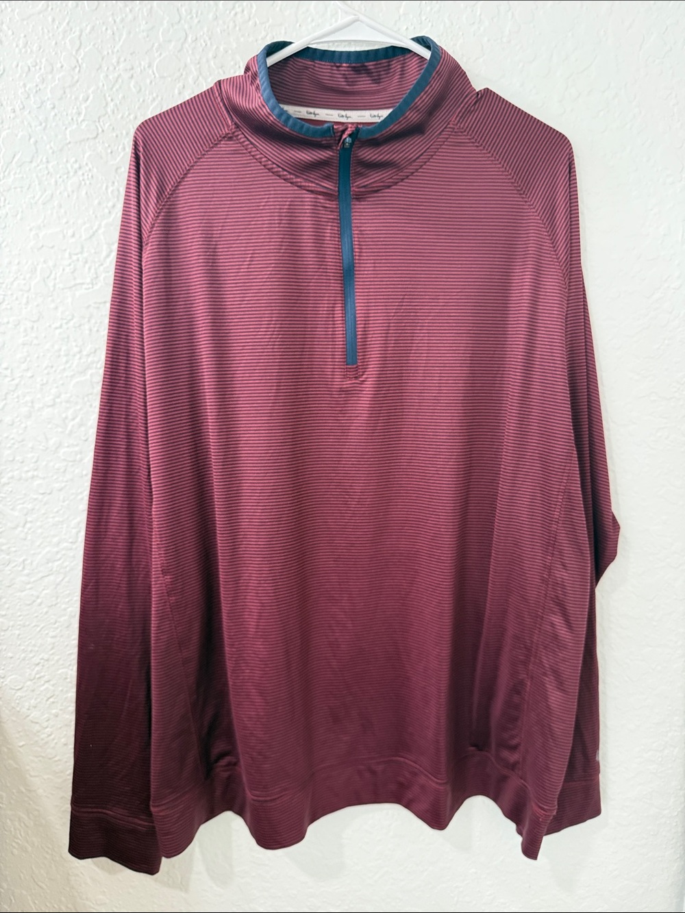 Men's WALTER HAGEN Maroon Quarter-Zip Performance Pullover Size XL